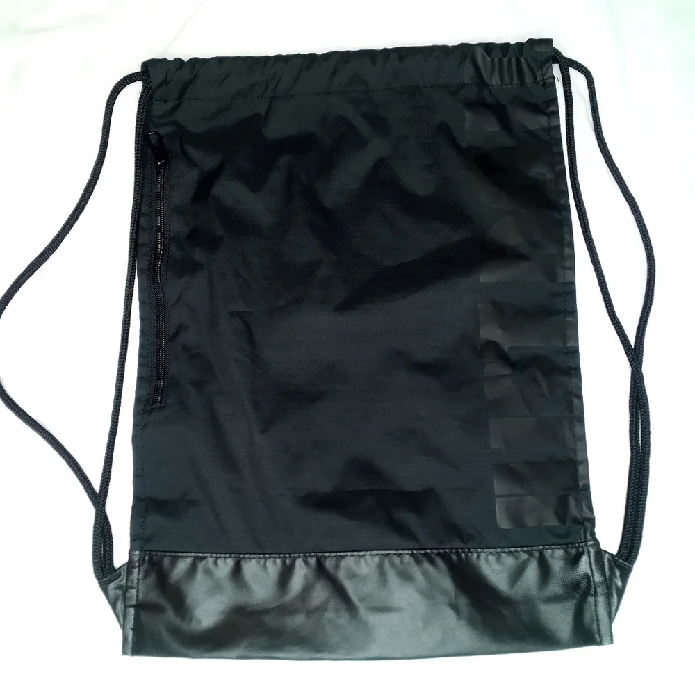 Nike Brasilia Training Drawstring Gym Bag 2-sided Backpack #BA5338-010 Blk/Wht